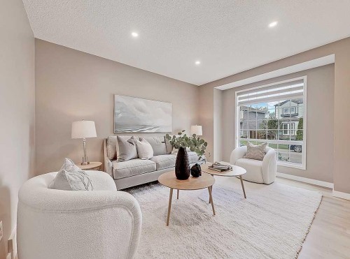 292 Coventry Close Ne, Calgary, AB - Indoor Photo Showing Living Room