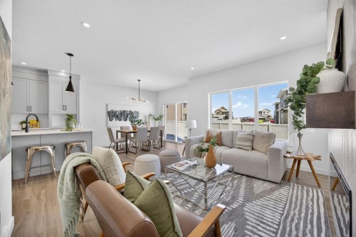 1090 Bayview Crescent, Airdrie, AB - Indoor Photo Showing Living Room