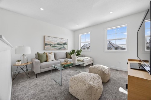 1090 Bayview Crescent, Airdrie, AB - Indoor Photo Showing Living Room