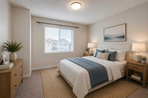 198 Masters Avenue Se, Calgary, AB - Indoor Photo Showing Bedroom