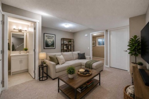 198 Masters Avenue Se, Calgary, AB - Indoor Photo Showing Living Room