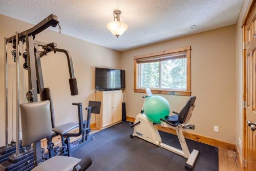 4 Highlands Place, Bragg Creek, AB - Indoor Photo Showing Gym Room