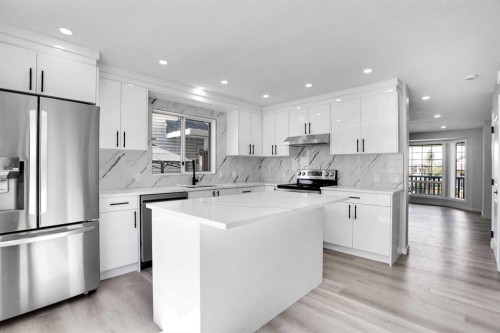 51 Martinridge Grove Ne, Calgary, AB - Indoor Photo Showing Kitchen With Stainless Steel Kitchen With Upgraded Kitchen
