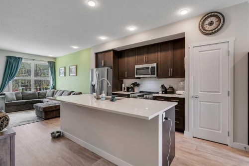 76 Carrington Boulevard Nw, Calgary, AB - Indoor Photo Showing Kitchen With Stainless Steel Kitchen With Upgraded Kitchen