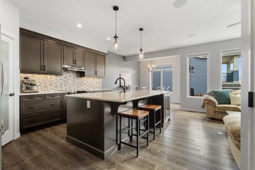 92 Sage Bluff Way Nw, Calgary, AB - Indoor Photo Showing Kitchen With Upgraded Kitchen