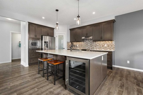 92 Sage Bluff Way Nw, Calgary, AB - Indoor Photo Showing Kitchen With Upgraded Kitchen