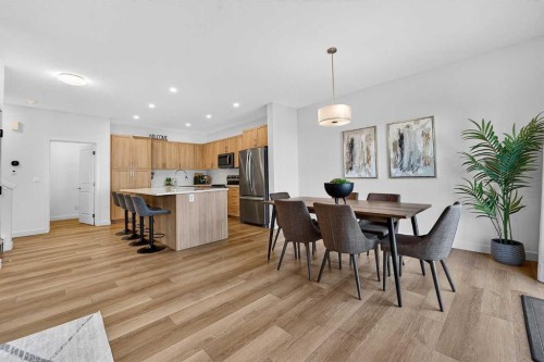 309 Baneberry Way Sw, Airdrie, AB - Indoor Photo Showing Dining Room
