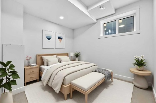 309 Baneberry Way Sw, Airdrie, AB - Indoor Photo Showing Bedroom