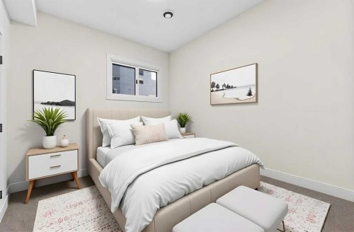 309 Baneberry Way Sw, Airdrie, AB - Indoor Photo Showing Bedroom