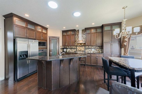 220 Saddlelake Drive Ne, Calgary, AB - Indoor Photo Showing Kitchen With Upgraded Kitchen