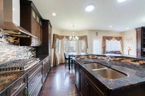 220 Saddlelake Drive Ne, Calgary, AB - Indoor Photo Showing Kitchen With Double Sink With Upgraded Kitchen