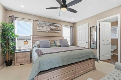 213 Silverado Drive Sw, Calgary, AB - Indoor Photo Showing Bedroom