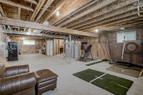 112 Prestwick Point Se, Calgary, AB - Indoor Photo Showing Basement