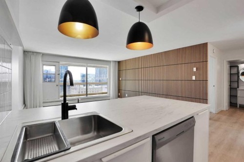 2205-221 6 Avenue Se, Calgary, AB - Indoor Photo Showing Kitchen