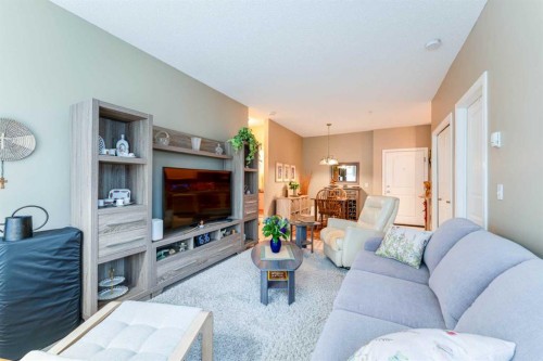 206-8 Prestwick Pond Terrace Se, Calgary, AB - Indoor Photo Showing Living Room