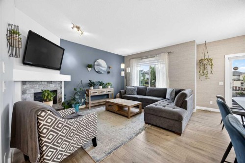 68 Nolancrest Circle Nw, Calgary, AB - Indoor Photo Showing Living Room With Fireplace