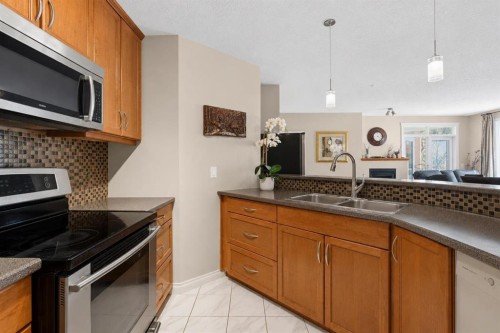 7305-14 Hemlock Crescent Sw, Calgary, AB - Indoor Photo Showing Kitchen With Double Sink