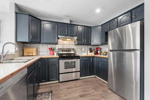 224A 5 Avenue, Strathmore, AB - Indoor Photo Showing Kitchen With Double Sink
