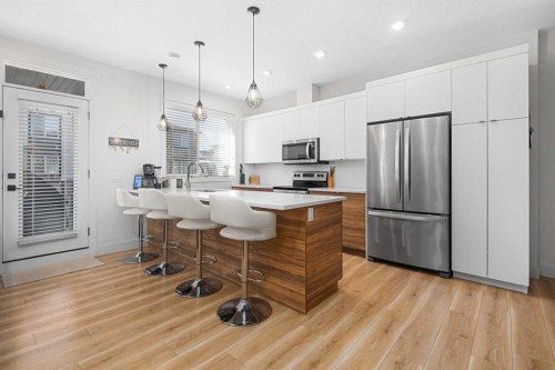 153 Savanna Walk Ne, Calgary, AB - Indoor Photo Showing Kitchen With Stainless Steel Kitchen With Upgraded Kitchen