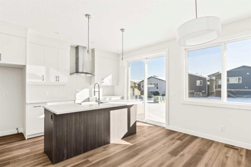 885 Livingston View Ne, Calgary, AB - Indoor Photo Showing Kitchen With Upgraded Kitchen