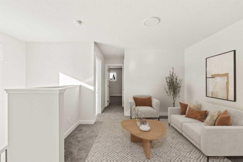 885 Livingston View Ne, Calgary, AB - Indoor Photo Showing Living Room