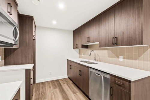 885 Livingston View Ne, Calgary, AB - Indoor Photo Showing Kitchen With Double Sink