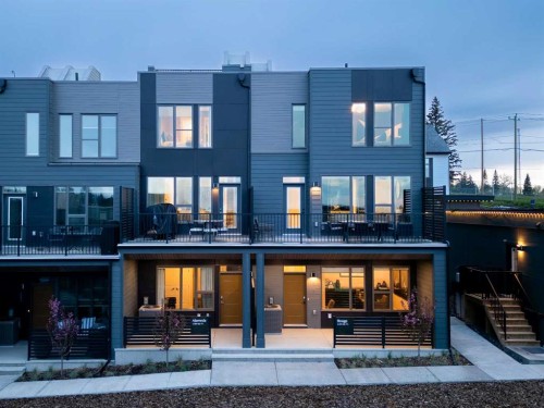708 Sovereign Common Sw, Calgary, AB - Outdoor With Deck Patio Veranda With Facade