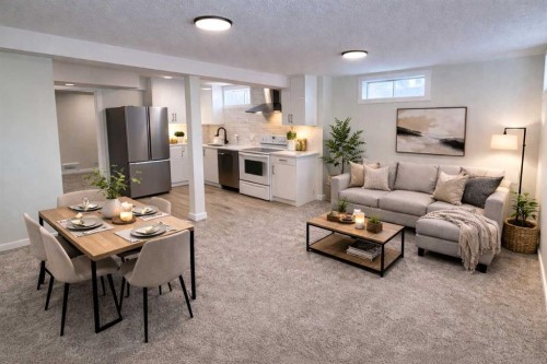 107 Harvest Oak Crescent Ne, Calgary, AB - Indoor Photo Showing Living Room