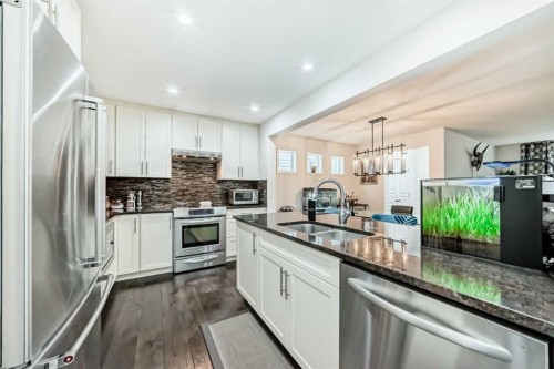 144 Copperpond Parade Se, Calgary, AB - Indoor Photo Showing Kitchen With Stainless Steel Kitchen With Double Sink With Upgraded Kitchen