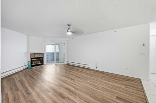 439-165 Manora Place Ne, Calgary, AB - Indoor Photo Showing Living Room With Fireplace