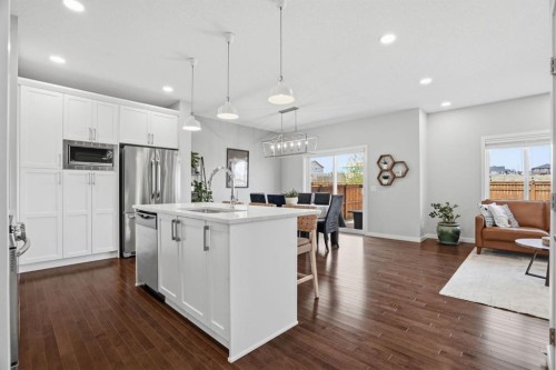 81 Mount Rae Heights, Okotoks, AB - Indoor Photo Showing Kitchen With Stainless Steel Kitchen With Upgraded Kitchen