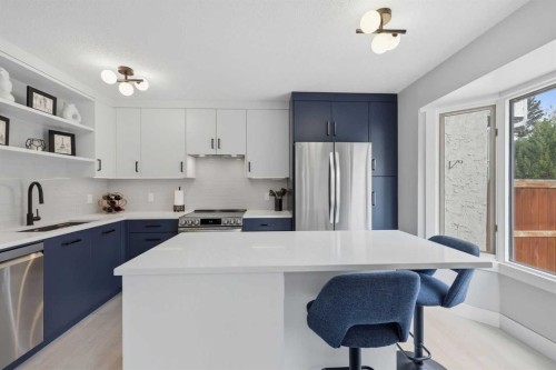 160 Silvergrove Hill Nw, Calgary, AB - Indoor Photo Showing Kitchen With Stainless Steel Kitchen With Upgraded Kitchen