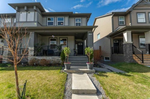110 Hillcrest Close Sw, Airdrie, AB - Outdoor With Deck Patio Veranda With Facade
