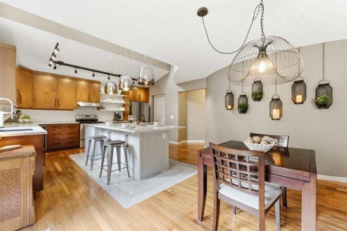 39 Evercreek Bluffs Road Sw, Calgary, AB - Indoor Photo Showing Dining Room