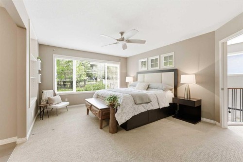39 Evercreek Bluffs Road Sw, Calgary, AB - Indoor Photo Showing Bedroom