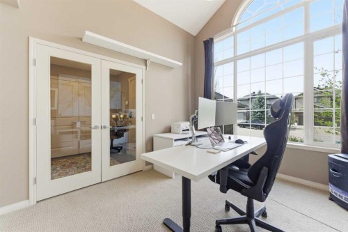 39 Evercreek Bluffs Road Sw, Calgary, AB - Indoor Photo Showing Office
