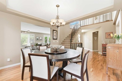 39 Evercreek Bluffs Road Sw, Calgary, AB - Indoor Photo Showing Dining Room
