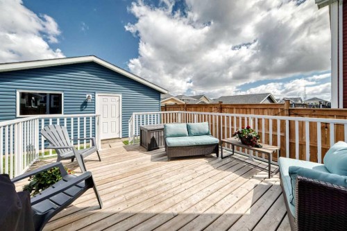 199 River Heights Green, Cochrane, AB - Outdoor With Deck Patio Veranda With Exterior