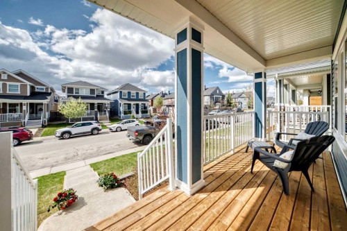 199 River Heights Green, Cochrane, AB - Outdoor With Deck Patio Veranda