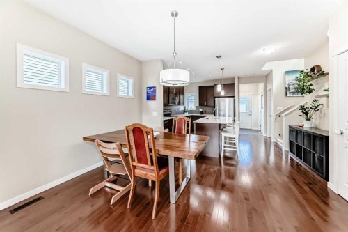 199 River Heights Green, Cochrane, AB - Indoor Photo Showing Dining Room