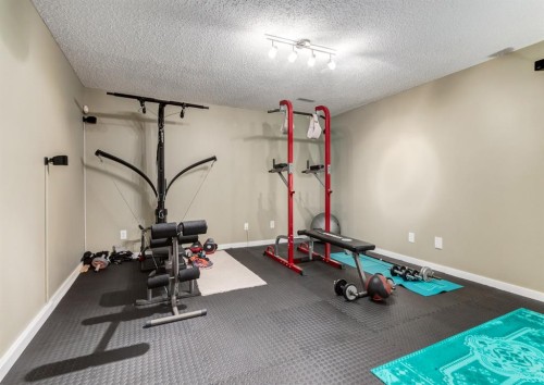 124 Copperfield Green Se, Calgary, AB - Indoor Photo Showing Gym Room