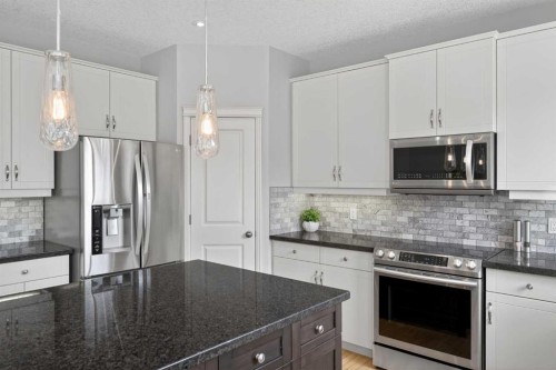 125 Cranleigh Park Se, Calgary, AB - Indoor Photo Showing Kitchen With Stainless Steel Kitchen With Upgraded Kitchen