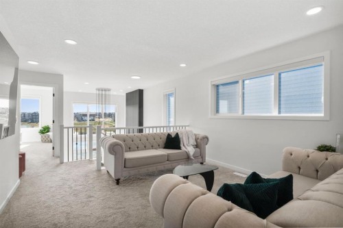 264 Mallard Grove Se, Calgary, AB - Indoor Photo Showing Living Room