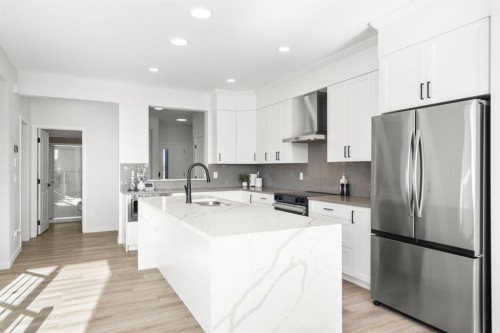 264 Mallard Grove Se, Calgary, AB - Indoor Photo Showing Kitchen With Upgraded Kitchen