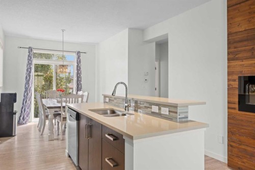 134 Walden Circle Se, Calgary, AB - Indoor Photo Showing Kitchen With Double Sink