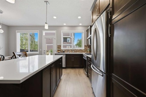 58 Kingfisher Crescent Se, Airdrie, AB - Indoor Photo Showing Kitchen With Upgraded Kitchen