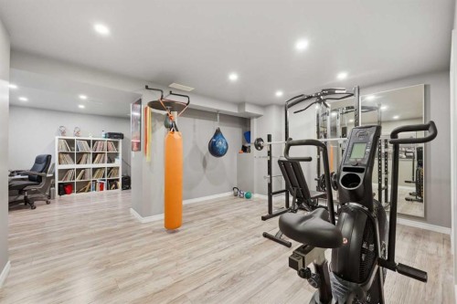 58 Kingfisher Crescent Se, Airdrie, AB - Indoor Photo Showing Gym Room