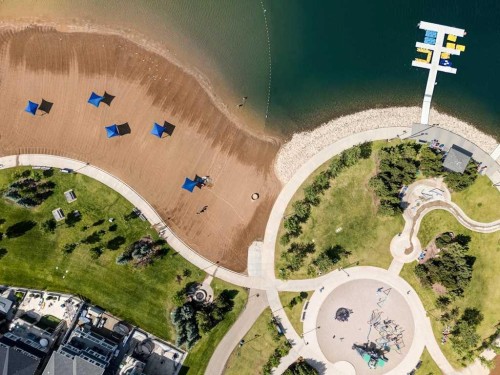 77 Magnolia Heath Se, Calgary, AB - Outdoor With Body Of Water With View