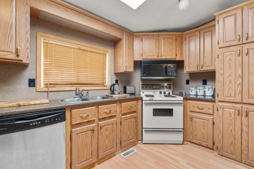 254 Erin Woods Circle Se, Calgary, AB - Indoor Photo Showing Kitchen With Double Sink
