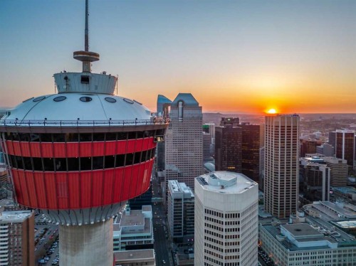 3202-930 6 Avenue Sw, Calgary, AB - Outdoor With View